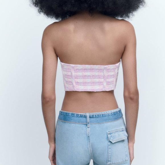 NWT - Zara Corsetry-Inspired Textured Top - Picture 3 of 5